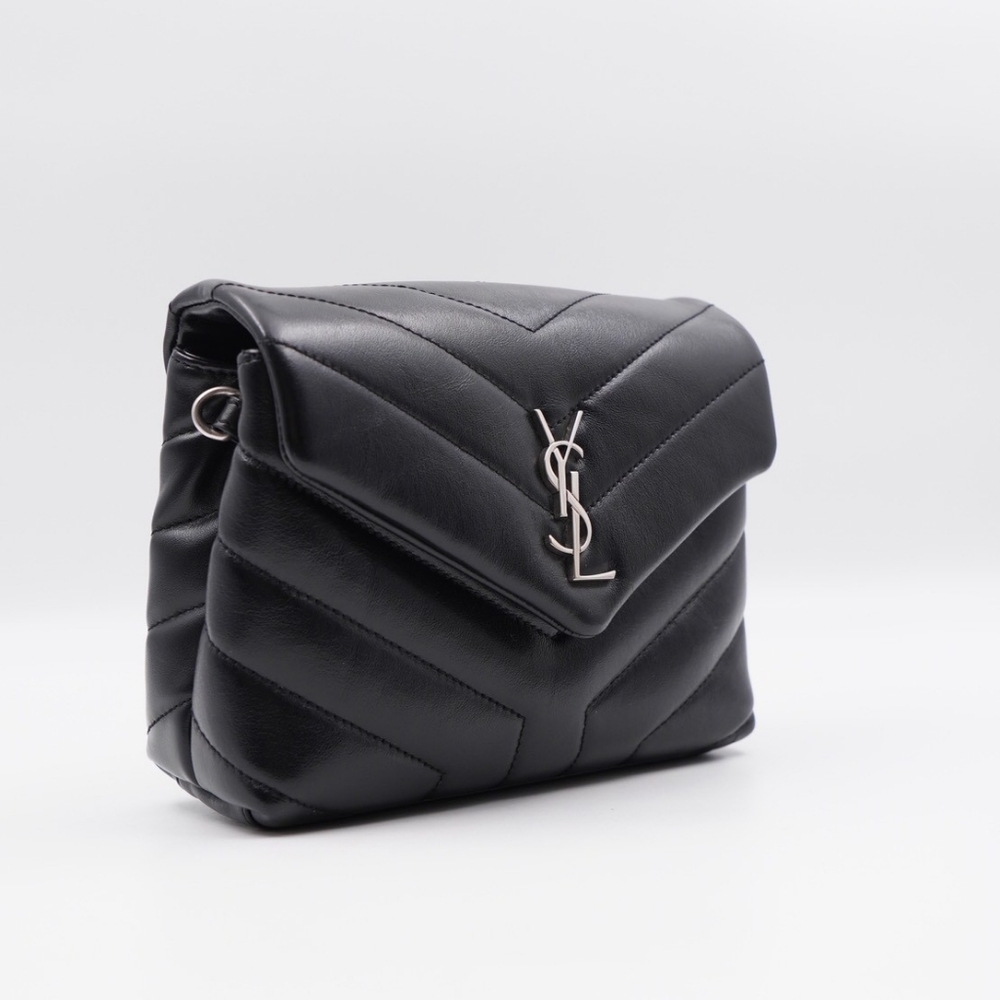 CF49 💟 Saint Laurent Loulou Shoulder Bag Matelasse Chevron Leather Toy - Picture 6 of 15